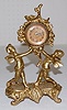 Gilbert Metal Novelty Cherub Figural Clock