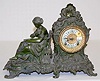 Ansonia "Vassar" Japanese Bronze Statue Clock