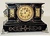 New Haven "Washington" Enameled Iron Case Clock
