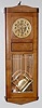 German Beveled Glass Hanging Box Clock