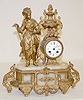 Alabaster & Metal Lady Statue Clock