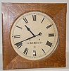 Seth Thomas Oak 24" Square Gallery Clock
