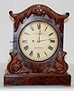 H. P. Marshall Burl Wood Fusee Mantel Clock