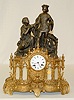 French Double Statue Clock, Signed S. Samuel