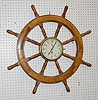 Mercer English Ship's Clock in Ship's Wheel