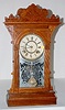 Ansonia Walnut Kitchen Clock, Spider Web Glass