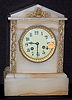 Japy Freres White Onyx Mantel Clock
