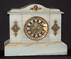 Ansonia White Onyx "Pinehill" Mantel Clock