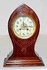 French Style Inlaid Balloon Top Mantel Clock