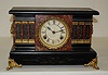 Waterbury "Dragon" Enameled Wood Mantel Clock