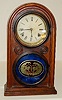 Mahogany Round Top Shelf Clock