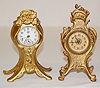 2 Metal Novelty Clocks, Waterbury & Western