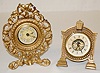2 Metal Novelty Clocks: E.N. Welch & Other