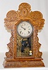 Ingraham Pressed Oak Calendar Mantel Clock