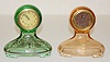 2 Glass Novelty Dresser Clocks