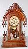 New Haven Walnut "Elbe" 8 Day Parlor Clock