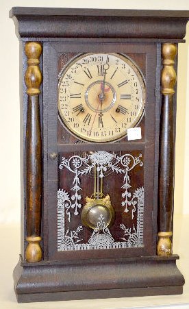 Gilbert Pillar Calendar Mantel Clock — Antique Clocks Price Guide