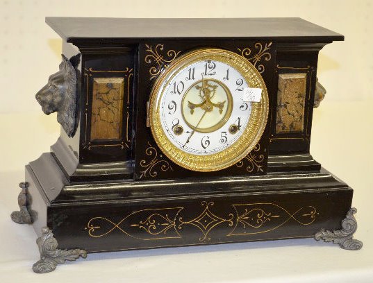 Ansonia "Venice" Enameled Iron Case Mantel Clock — Antique Clocks Price Guide