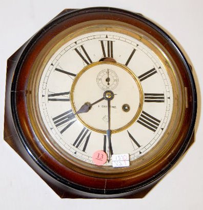 Ansonia Rosewood Octagon Lever Clock — Antique Clocks Price Guide