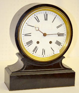 French Black Slate Balloon Clock, 1870 — Antique Clocks Price Guide
