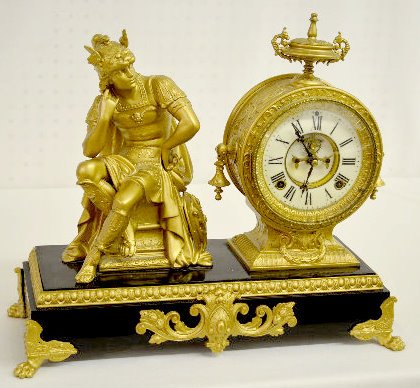 Ansonia Mercury Figural Mantel Clock — Antique Clocks Price Guide