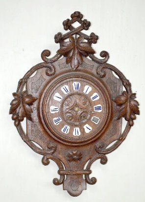 European Black Forest Style Carved Wall Clock — Antique Clocks Price Guide