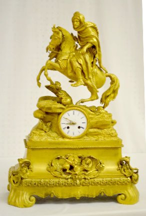 Vincenti Dore Arabian &amp; Animals Bronze Clock — Antique Clocks Price Guide