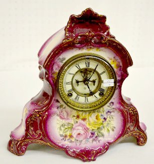 Ansonia "La Normandie" Royal Bonn Table Clock — Antique Clocks Price Guide
