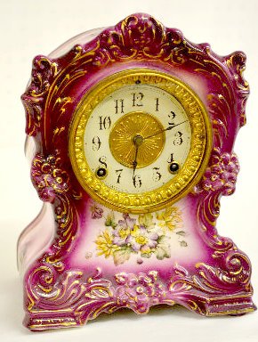 Ansonia "TORN" Porcelain Mantel Clock — Antique Clocks Price Guide