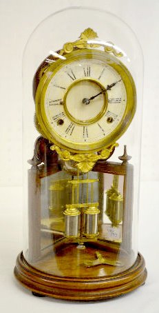 Davies Pat. Crystal Palace Clock w/Dome — Antique Clocks Price Guide