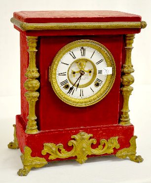 Ansonia Plush "Florentine No. 4" Clock — Antique Clocks Price Guide