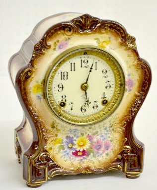 Ansonia Royal Bonn "La Hay" Porcelain Clock — Antique Clocks Price Guide