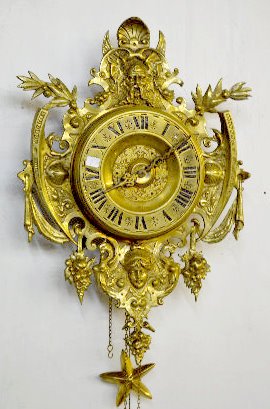 French Bronze Hanging Clock — Antique Clocks Price Guide