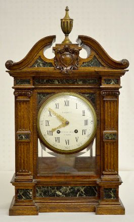 Pons 1827 Wood and Bronze Mantel Clock w/Shelf — Antique Clocks Price Guide