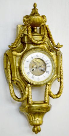 Bronze Cartel Hanging Clock Case w/Ram's Heads — Antique Clocks Price Guide