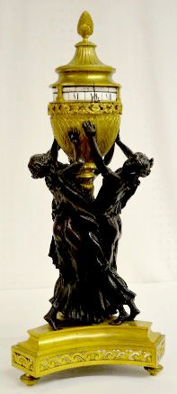 Fabulous Bronze French 3 Graces Annular Dial Clock — Antique Clocks Price Guide