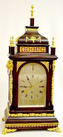 Rare! 8 Bell Musical Bracket Clock w/6" Cylinder — Antique Clocks Price Guide