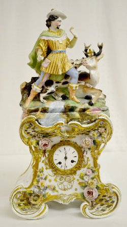 Antique French Porcelain 3 Piece Mantel Clock — Antique Clocks Price Guide