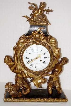 Pons Bronze Clock w/Mermaid &amp; Merman — Antique Clocks Price Guide