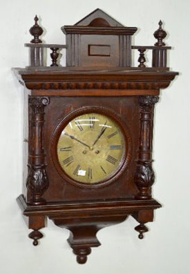 Carved German T&amp;S Wall Clock — Antique Clocks Price Guide
