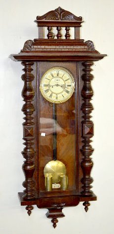 Ornate Carved 2 Weight Wall Clock — Antique Clocks Price Guide