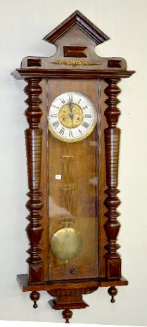 Carved Spring Wound Wall Regulator Clock — Antique Clocks Price Guide