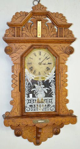 Oak Waterbury Hanging Kitchen Clock — Antique Clocks Price Guide