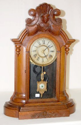 Welch "IOWA" Mantel Clock w/Columbus — Antique Clocks Price Guide
