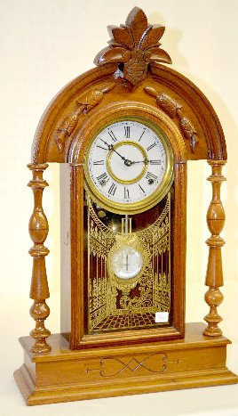 Kroeber Walnut Parlor Clock, "Texas" — Antique Clocks Price Guide