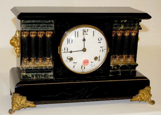 Waterbury Black Mantel Clock — Antique Clocks Price Guide