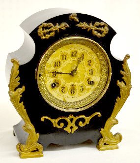 New Haven Enameled Iron Case Mantel Clock — Antique Clocks Price Guide