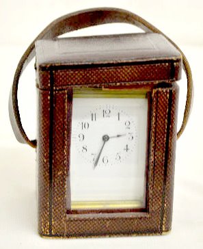 French Carriage Clock in Travel Case — Antique Clocks Price Guide