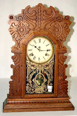 Waterbury Pressed Oak Kitchen Clock — Antique Clocks Price Guide