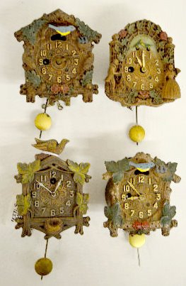 4 Keebler 1 Day Bird Pendulette Clocks — Antique Clocks Price Guide